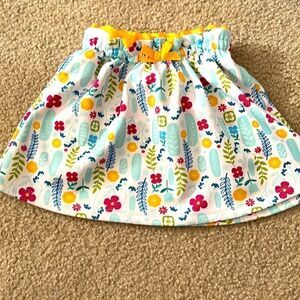 Disney Bright and Colorful Floral Toddler Skirt with Two Pockets- 2T